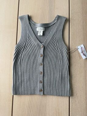 Jessica Simpson knitted vest size small Button Front Tank Top ladies size small